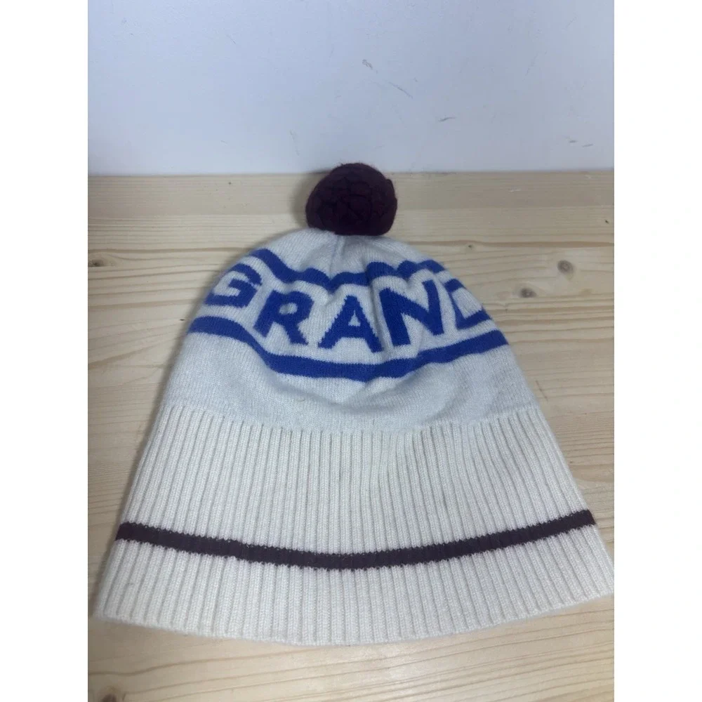 Cole Haan Mens‎ ZERO GRAND Knit Beanie One Size Soft Cashmere Wool Pom Hat FF14